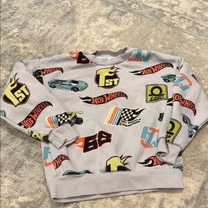 H&M Kids Hot Wheels Sweatshirt - Gray 6X/7 boys
